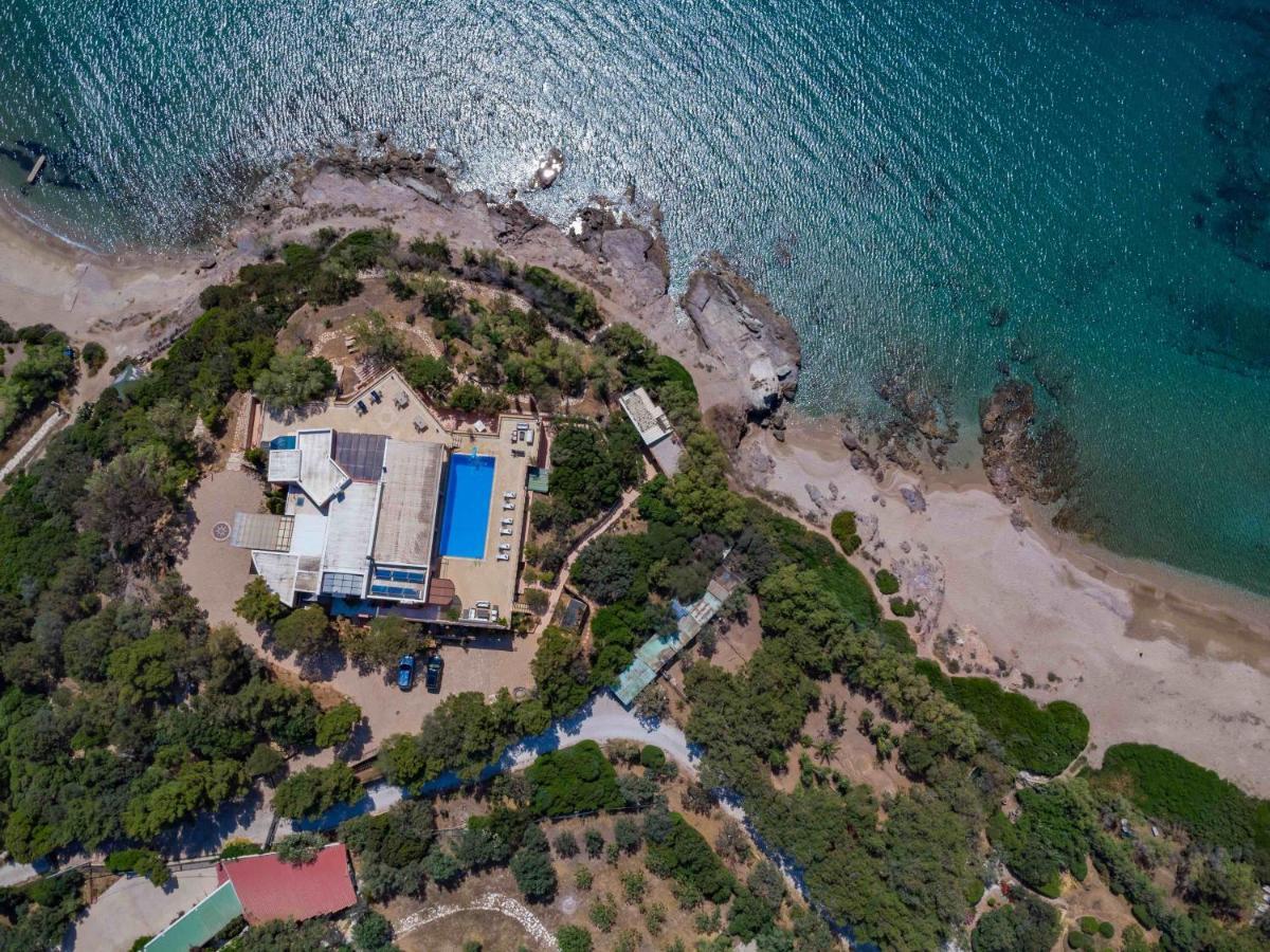 Black Diamond Beachfront Pool Villa Pasithea In Sounio, Athens Sunion Zewnętrze zdjęcie