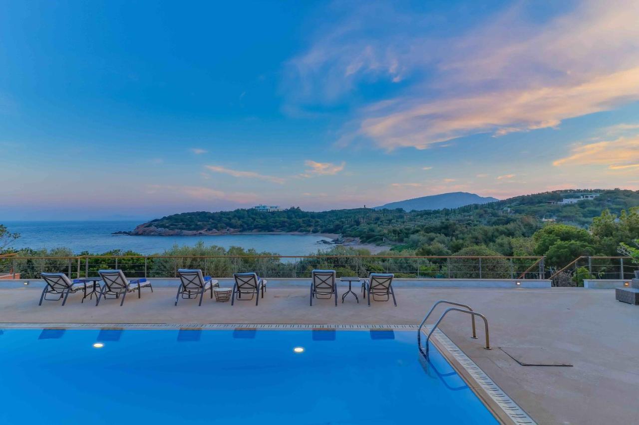 Black Diamond Beachfront Pool Villa Pasithea In Sounio, Athens Sunion Zewnętrze zdjęcie