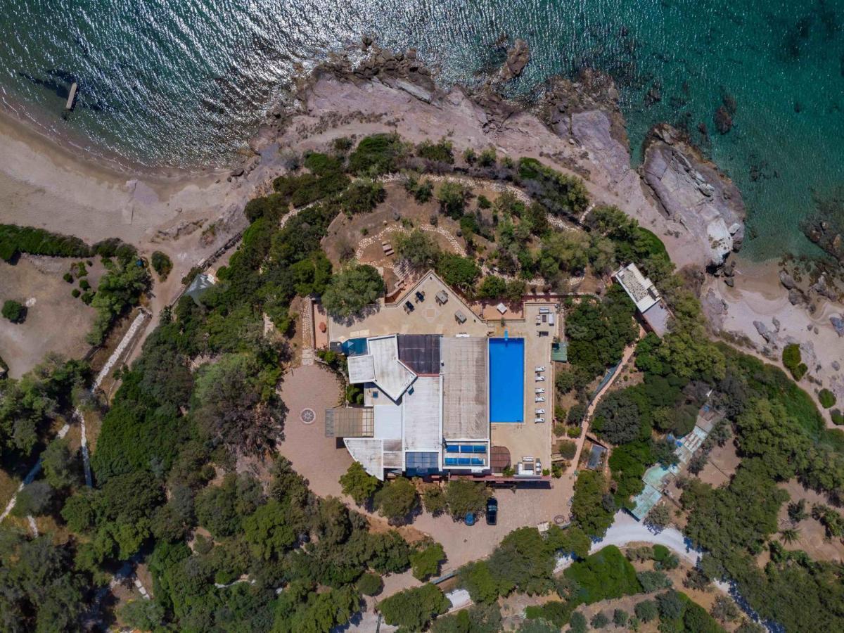 Black Diamond Beachfront Pool Villa Pasithea In Sounio, Athens Sunion Zewnętrze zdjęcie