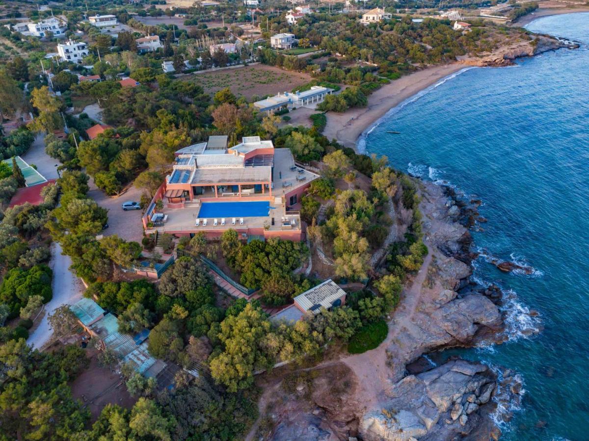 Black Diamond Beachfront Pool Villa Pasithea In Sounio, Athens Sunion Zewnętrze zdjęcie