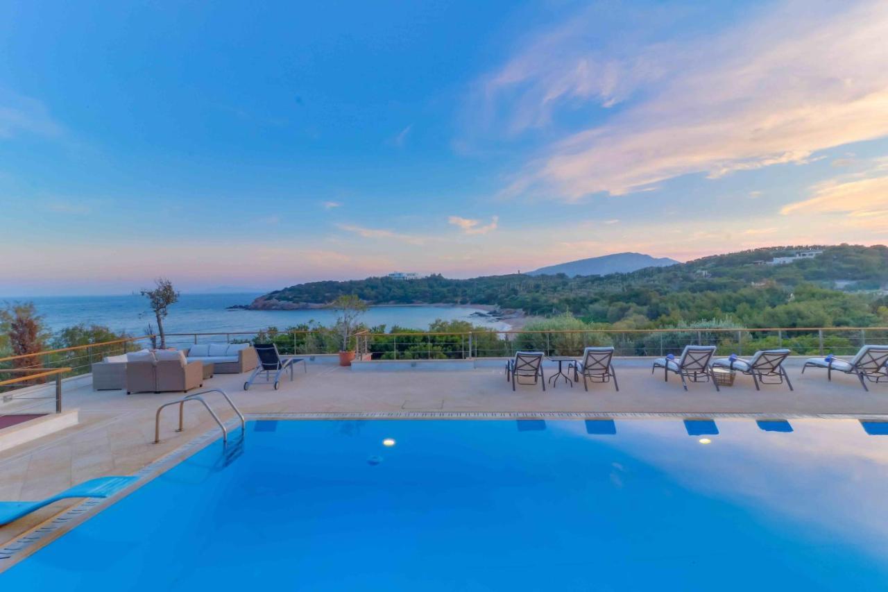Black Diamond Beachfront Pool Villa Pasithea In Sounio, Athens Sunion Zewnętrze zdjęcie
