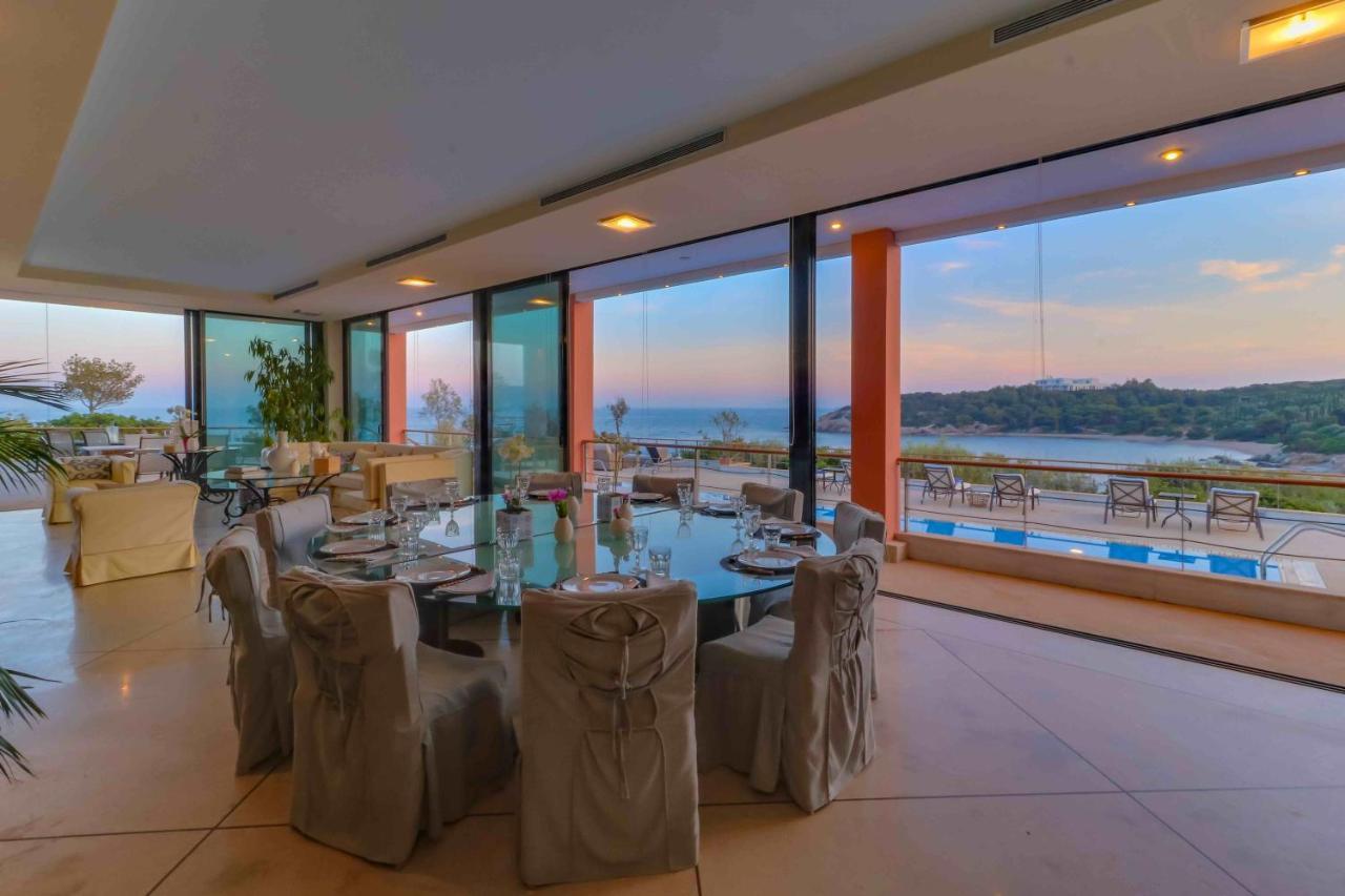 Black Diamond Beachfront Pool Villa Pasithea In Sounio, Athens Sunion Zewnętrze zdjęcie