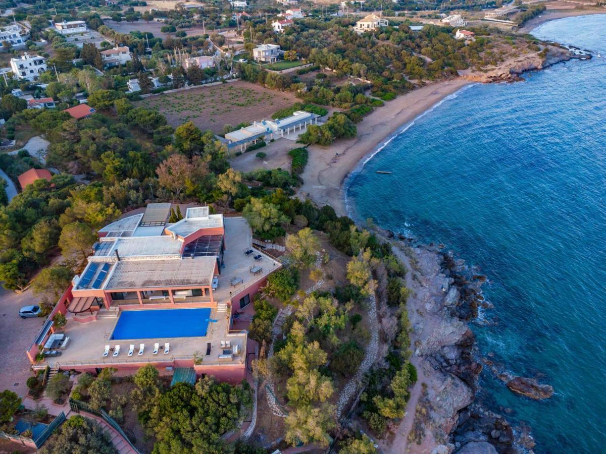 Black Diamond Beachfront Pool Villa Pasithea In Sounio, Athens Sunion Zewnętrze zdjęcie