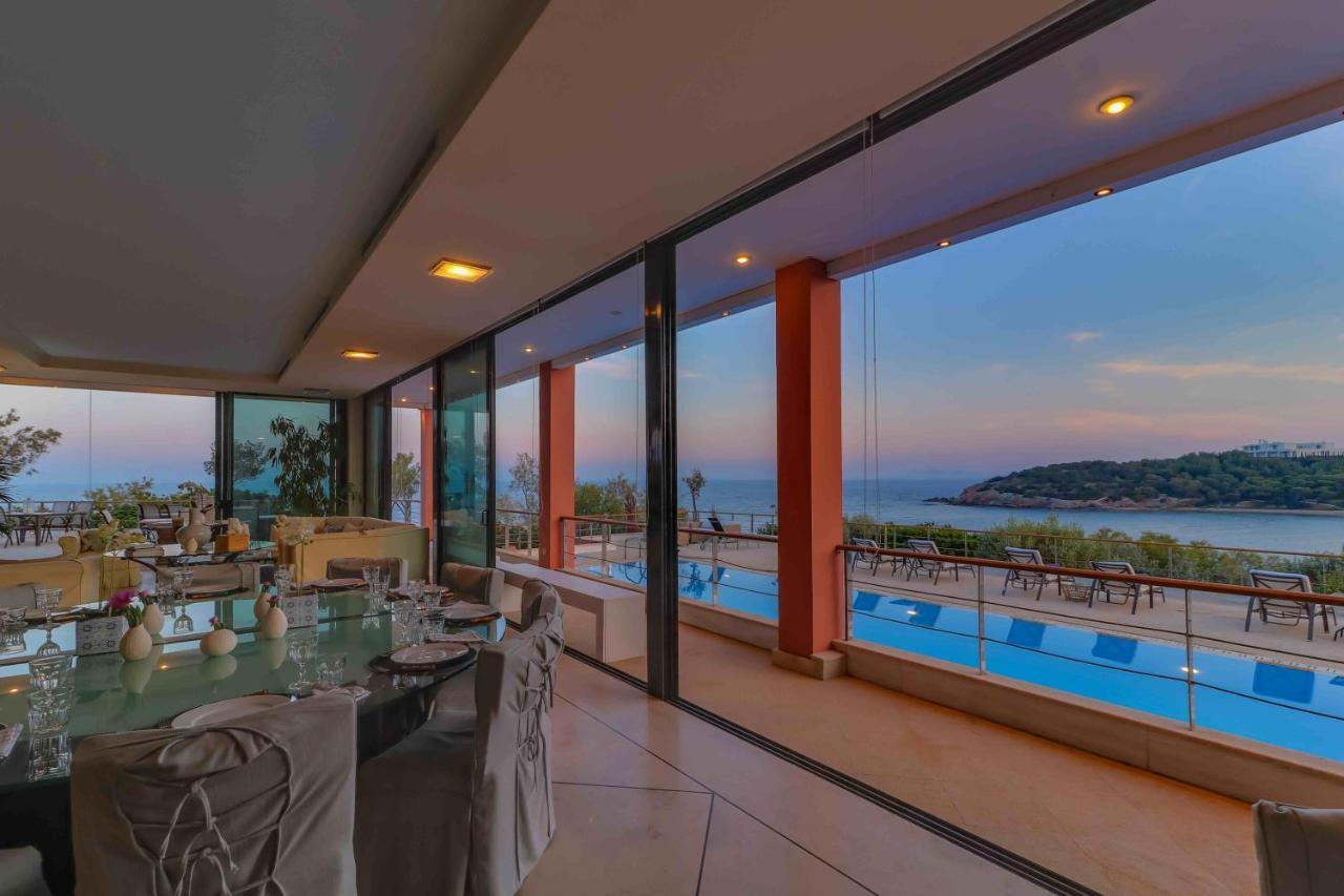 Black Diamond Beachfront Pool Villa Pasithea In Sounio, Athens Sunion Zewnętrze zdjęcie