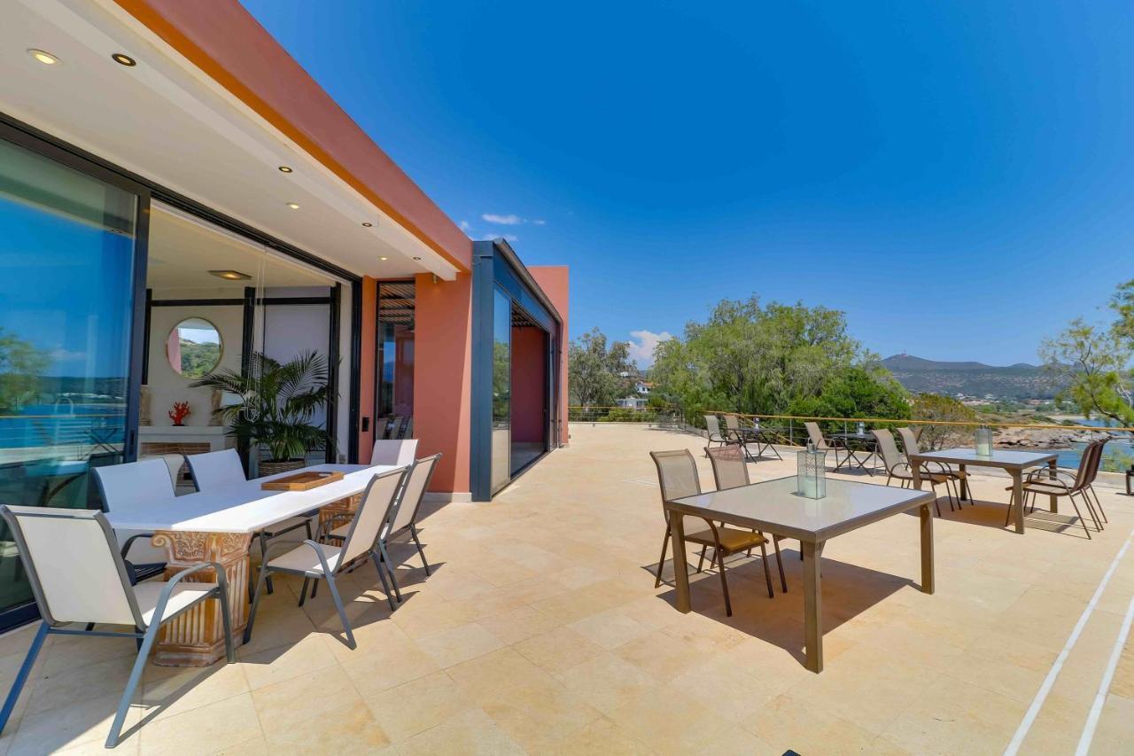 Black Diamond Beachfront Pool Villa Pasithea In Sounio, Athens Sunion Zewnętrze zdjęcie